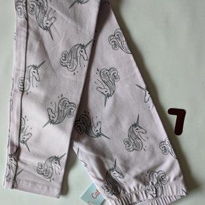 Light purple leggings with unicorns’ sizeL = 10/12